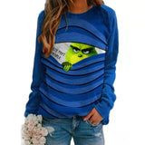 Grinch Hoodie 3D Printing Casual Sweatshirt Women