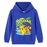 Children Pokemon Pikachu Hoodie Spring and Autumn Boys and Girls Cotton Hooded Sweater