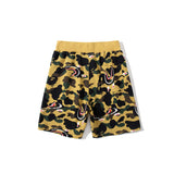 WGM Closing Summer Ape Shark Head Letter Camouflage Shorts