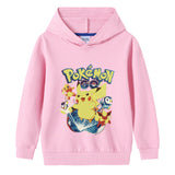 Children Pokemon Pikachu Hoodie Spring and Autumn Boys and Girls Cotton Hooded Sweater