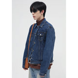 Paisley Denim Jacket Men's Autumn and Winter Loose Jacket Denim Jacket