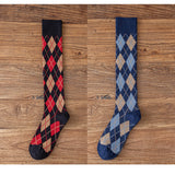 Winter Thick Knit Thigh High Socks Long Stockings Boot Fall Diamond Lattice Thigh High Socks Japanese Harajuku Socks