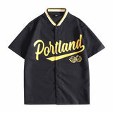 Baggy Baseball Jersey Printed Loose Baseball Uniform Shirt Short Sleeve