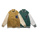 Vintage Letterman Jacket Autumn Style Rugby Patch Coat