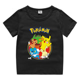 Children Pokemon Pikachu T Shirt Cotton T-shirt Casual Sports Cute