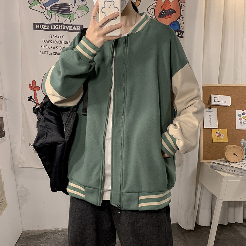 Jock Jacket Autumn Jacket Fall Men's Clothing Autumn and Winter Men's Jacket Boys Baseball Uniform