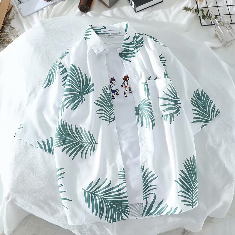Men Beach T Shirts Summer Loose Men's Short Sleeve Top