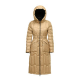 Women Winter Coats Puffer Jacket Down Coat Down Jacket Female Drawstring Waist Tight Lightweight Adhesive Both Sides Wear Jacket