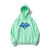 Mens Fall Outfits Letter Graffiti Hooded Sweater Casual Loose Student Sports Hoodie