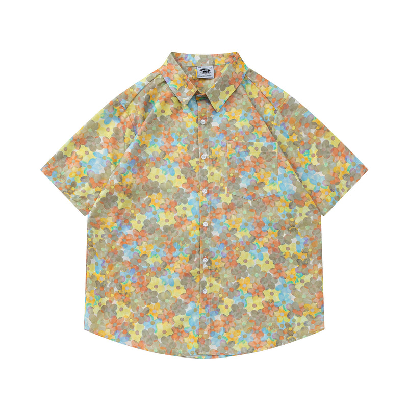 Men Beach T Shirts Retro Loose Beach