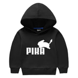 Children Pokemon Pikachu Hoodie Fleece Long Sleeve T-shirt