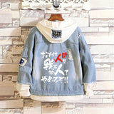 Comic Denim Jacket Anime Denim Jacket Coat