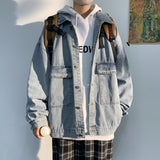 Paisley Denim Jacket Men's Loose Casual Spring Jacket