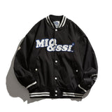 Brown Varsity Jacket Men's Autumn Coat Letter Print Baseball Collar Striped Stitching Youth Casual Jacket