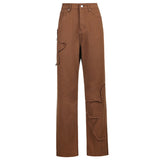 Julia Fox Low Rise Trousers Tight Zipper Casual Pants