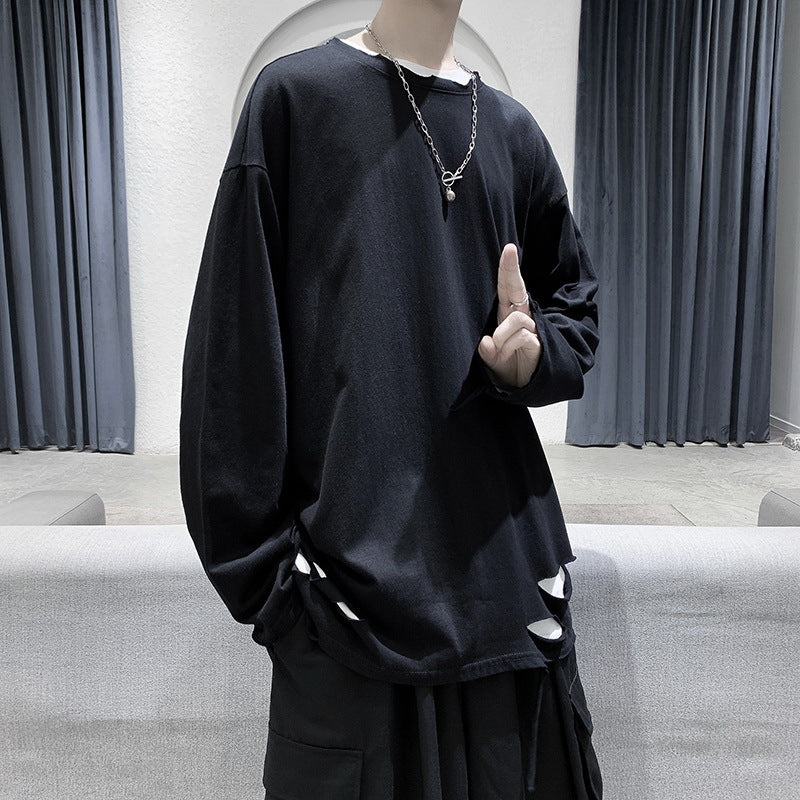 Men Sweatshirts Men's Long Sleeve T-shirt Loose
