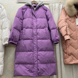 Women Winter Coats Puffer Jacket Down Coat Winter Hooded Down Jacket Female Thickened White Duck Down Coat