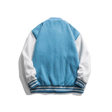 Baby Blue Varsity Jacket Spring Men 'S Jacket Embroidered Fashion Brand Baseball Uniform