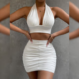 Hot Women In Tight Dresses Women'S Clothing V-Neck Skirt With Shoulder Straps