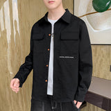 White Work Shirts Autumn Shirt Men's Loose Long Sleeve Top Spring and Autumn White Shirt