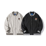 The Bears Varsity Jacket Paisley Bear Jacket Retro Couple Spring and Autumn Baseball Uniform Men's and Women's Coats