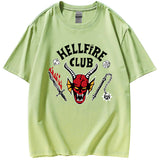 Stranger Things Hellfire Club T Shirt Printed Men'S And Women'S Sports Short Sleeve