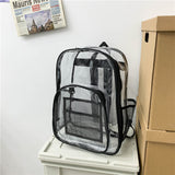 Clear Backpack PVC Transparent Waterproof Backpack Schoolbag