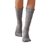 Winter Chunky Cable Thick Knit Thigh High Socks Long Stockings Boot Adult Bunching Socks Female