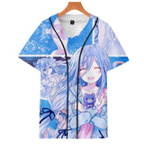 Baggy Baseball Jersey Printed Break Fashion Short Sleeve Baseball Uniform