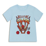 Hellfire Club Shirt Stranger Things Printed Cotton Short Sleeve T-shirt