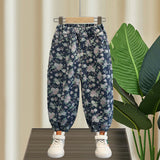 Toddler Boys Pants Boys Spring and Autumn Ankle-Tied Jeans