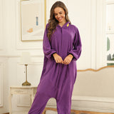Hoodies Blankets Fleece Cartoon Jumpsuit Pajamas