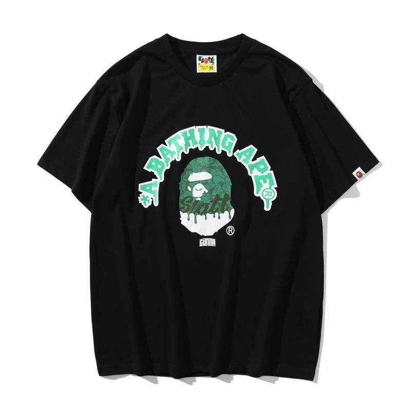 Shark Print T Shirt Summer Camouflage Ape Head Short Sleeve T-Shirt