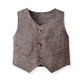 Children Boy Formal Shirt & Suspender Pants 2 Piece Set Children's Clothing Autumn Boy Long Sleeve Gentleman Suit Gown