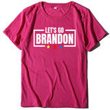 Let's Go Brandon T Shirt Letter Print Short-Sleeve T-shirt Women's Top