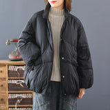 Women Winter Coats Puffer Jacket down Coat Loose Artistic down Jacket Women's Winter Clothes White Duck down Coat