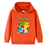 Children Pokemon Pikachu Hoodie Spring and Autumn Cotton Hooded Sweater
