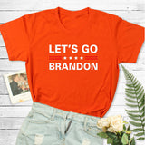 Let'S Go Brandon T Shirt Letter Print Short-Sleeve T-Shirt