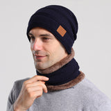 Men's Winter Hats Wool Hat Men's and Women's Fleece-Lined Thickened Pullover