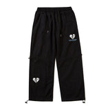 Man Fall Outfits Cargo Pants Dark High Street Love Ribbon Tooling Casual Long Pants Men and Women