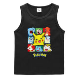 Children Pokemon Pikachu T Shirt Summer Casual Solid Color