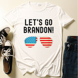 Let'S Go Brandon T Shirt English Letter Pattern Short Sleeve T-Shirt