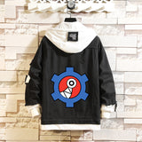 Comic Denim Jacket Men's and Women's Fashion Large Size Coat
