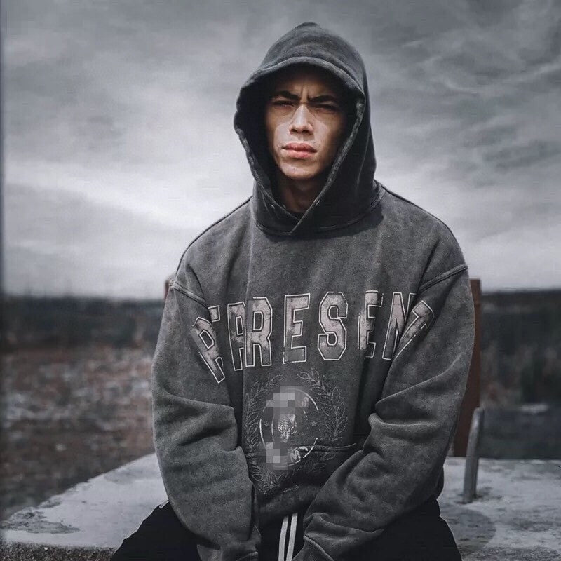 Palm Angels Hoodie Letter Printed Washed Hooded Sweater Men 'S And Women 'S Hoodies
