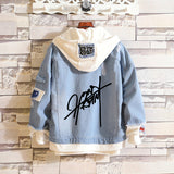 Comic Denim Jacket Sweater for Men and Women Loose Denim Jacket