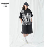 Preppy Aestitic T Shirt Spring and Summer round Neck Loose Print T-shirt