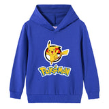 Children Pokemon Pikachu Hoodie Spring and Autumn Boys and Girls Cotton Hooded Sweater