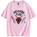 Stranger Things Hellfire Club T Shirt Printed Men'S And Women'S Sports Short Sleeve