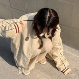 Cream Color Varsity Jacket Vintage Baseball Uniform
