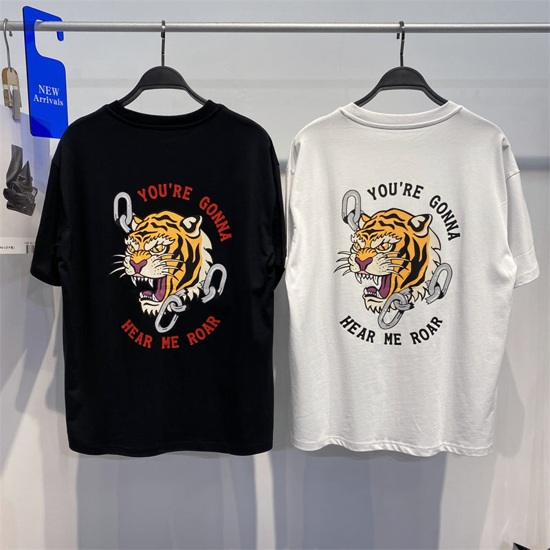 Zodiac Shirts Men's Fashion Zodiac Tiger Short Sleeve T-shirt